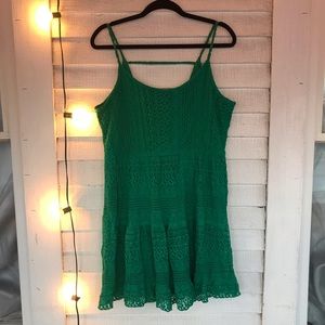 💸Kelly Green Lace Cami Strap Dress